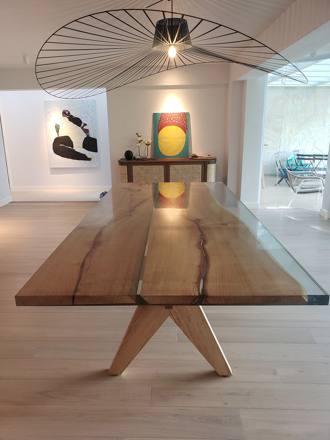 Kenz Epoxy Slab Dining Table